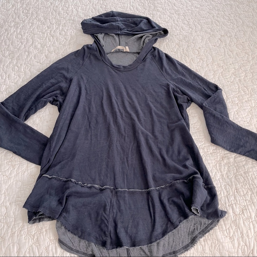 Soft Surroundings | Blue Hooded Oversized Cozy Sweatshirt | Large